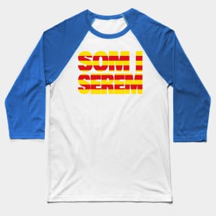 Catalonia Motto Flag Baseball T-Shirt